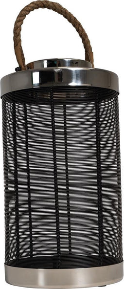 Lantaarn Silva 20x40cm - zwart alu - windlicht