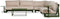 Lanterfant® Ralph - Loungeset XL - Aluminium - 7 personen - Mosgroen
