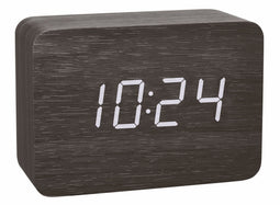 TFA-Dostmann CLOCCO - Digitale Wekker - Radio Controlled LED scherm - Wood Style Black