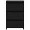 vidaXL - Nachtkastje - Zwart - Eiken - 40x35x62,5 - cm - Geengineerd - Hout