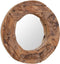 vidaXL - Decoratieve - spiegel - rond - 60 - cm - teakhout