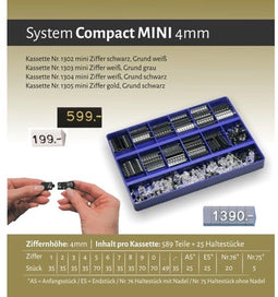 KlikA Compact Mini 1305 - Prijscassette - 589 prijsblokjes zwart/goud