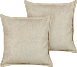 LAPSANA - Sierkussen set van 2 - Beige - 45 x 45 cm - Polyester