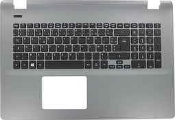 Laptop bovenkant behuizing incl. toetsenbord FR grijs