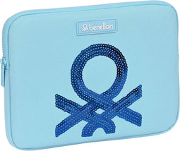 Laptop Cover Benetton Sequins Light Blue (31 x 23 x 2 cm)