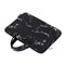 Laptophoes 13.3 Inch - Sleeve met Handvat - Zwart Marmer