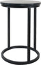 Laptoptafel Mitch Marmer Rond - Zwart/Zwart