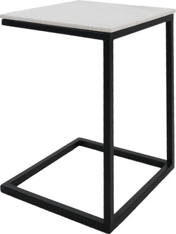 Laptoptafel Mitch Marmer - Wit/Zwart