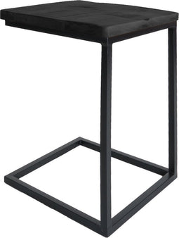 Laptoptafel Roos - Zwart blad - Zwart onderstel