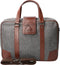 Laptoptas | 15 Inch | Grijs Tweed | Bruin Leer | by Orange Fire