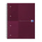 Oxford International - Notebook A4+ - Gelijnd 80 vel 4 gaats Optik Paper® - Bordeaux