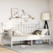 vidaXL - Ligbed - met - Uittrekbed - - - Wit, - 100x200 - cm, - Staal