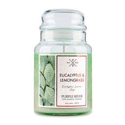 Large jar Eucalyptus lemongrass - 623g - Purple River