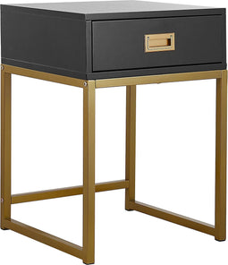 LARGO - Bijzettafel - Zwart - MDF