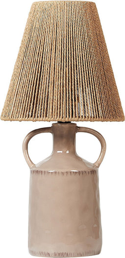 LARISSOS - Tafellamp - Taupe - Keramiek