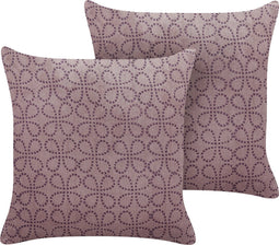 LARKSPUR - Sierkussen set van 2 - Roze - 45 x 45 cm - Fluweel