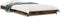 vidaXL - Bedframe - bewerkt - hout - en - metaal - gerookt - eikenkleurig - 90x190 - cm