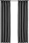 Larson - Luxe effen blackout gordijn - met haken - 1.5m x 2.5m - Donkergrijs