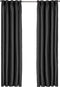 Larson - Luxe effen blackout gordijn - met haken - 3m x 2.5m - Zwart