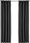 Larson - Luxe effen blackout gordijn - met haken - 3m x 2.5m - Zwart