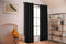 Larson - Luxe effen blackout gordijn - met ringen - 1.5m x 2.5m - Zwart