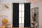 Larson - Luxe effen blackout gordijn - met ringen - 1.5m x 2.5m - Zwart