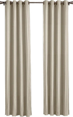 Larson - Luxe effen blackout gordijn - met ringen - 3m x 2.5m - Lichtzandgrijs