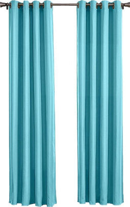 Larson - Luxe effen blackout gordijn - met ringen - 3m x 2.5m - Turquoise
