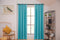 Larson - Luxe effen blackout gordijn - met ringen - 3m x 2.5m - Turquoise
