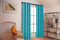 Larson - Luxe effen blackout gordijn - met ringen - 3m x 2.5m - Turquoise