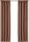 Larson - Luxe Geweven Blackout Gordijn - Haken - Chocolade Bruin - 150 x 250 cm – Verduisterend & kant en klaar