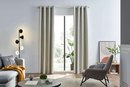 Larson Premium - Gordijnen - 1000% Blackout - 2.8m x 2.7m - Ringen - Gebroken wit