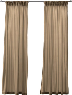 Larson - Velvet Gordijnen - 1.4m x 2.5m - Haken - Taupe