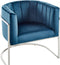 LARVIK - Fauteuil - Blauw - Fluweel