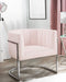 LARVIK - Fauteuil - Roze - Fluweel