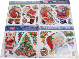 Laser sticker kerstman l30b23 cm
