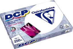 Laserpapier Clairefontaine DCP A4 250gr wit 125vel | 5 stuks