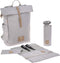 LÄSSIG Luiertas Rolltop Backpack rugzak incl verschoningsmatje grijs