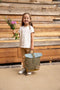 Lässig rugzak voor kinderen Mini Rolltop Backpack - Nature olive