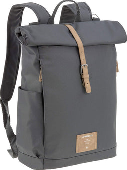 Lässig - Verzorgingstas - Rolltop Rugzak - Green Label - Antraciet