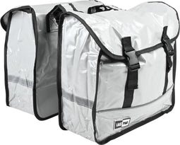 Lastpak Dubbele fietstas - waterafstotend - 35 liter - grijs - eenvoudig te monteren