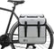 Lastpak Dubbele fietstas - waterafstotend - 35 liter - grijs - eenvoudig te monteren