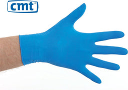 Latex handschoenen gepoederd blauw - M - 100 stuks