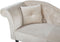 LATTES - Chaise longue - Beige - Linkerzijde - Fluweel