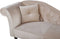LATTES - Chaise longue - Beige - Linkerzijde - Fluweel
