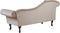 LATTES - Chaise longue - Beige - Linkerzijde - Fluweel