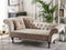 LATTES - Chaise longue - Beige - Linkerzijde - Fluweel