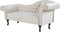 LATTES - Chaise longue - Beige - Rechterzijde - Fluweel