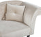 LATTES - Chaise longue - Beige - Rechterzijde - Fluweel