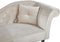 LATTES - Chaise longue - Beige - Rechterzijde - Fluweel